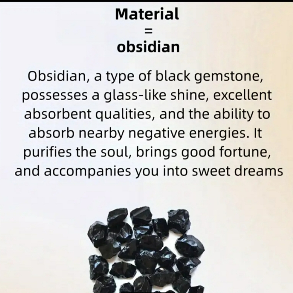 Obsidian cat’s face bracelet, stretchy women's bracelet. - Picture 6 of 6